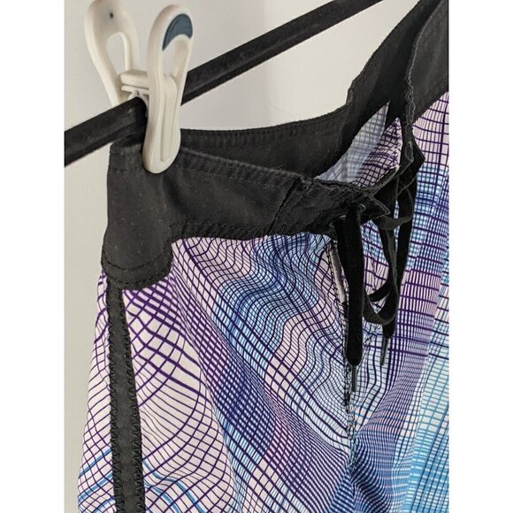 Billabong Swim Board Shorts Men's Sz 34 Cargo Pocket Polyester Purple Blue Black - Picture 8 of 9